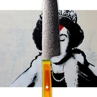 The Urban Santoku - Koi Knives - Rainbow Side 2