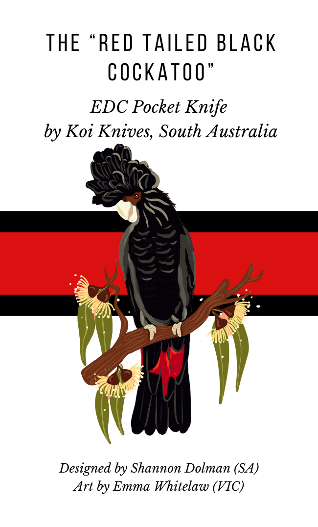 "Georgia" | The Glossy Black Cockatoo EDC Pocket Knife - Koi Knives