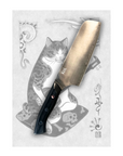 Patina Nakiri Knife | The "Platypus" Knife | G10 Handle