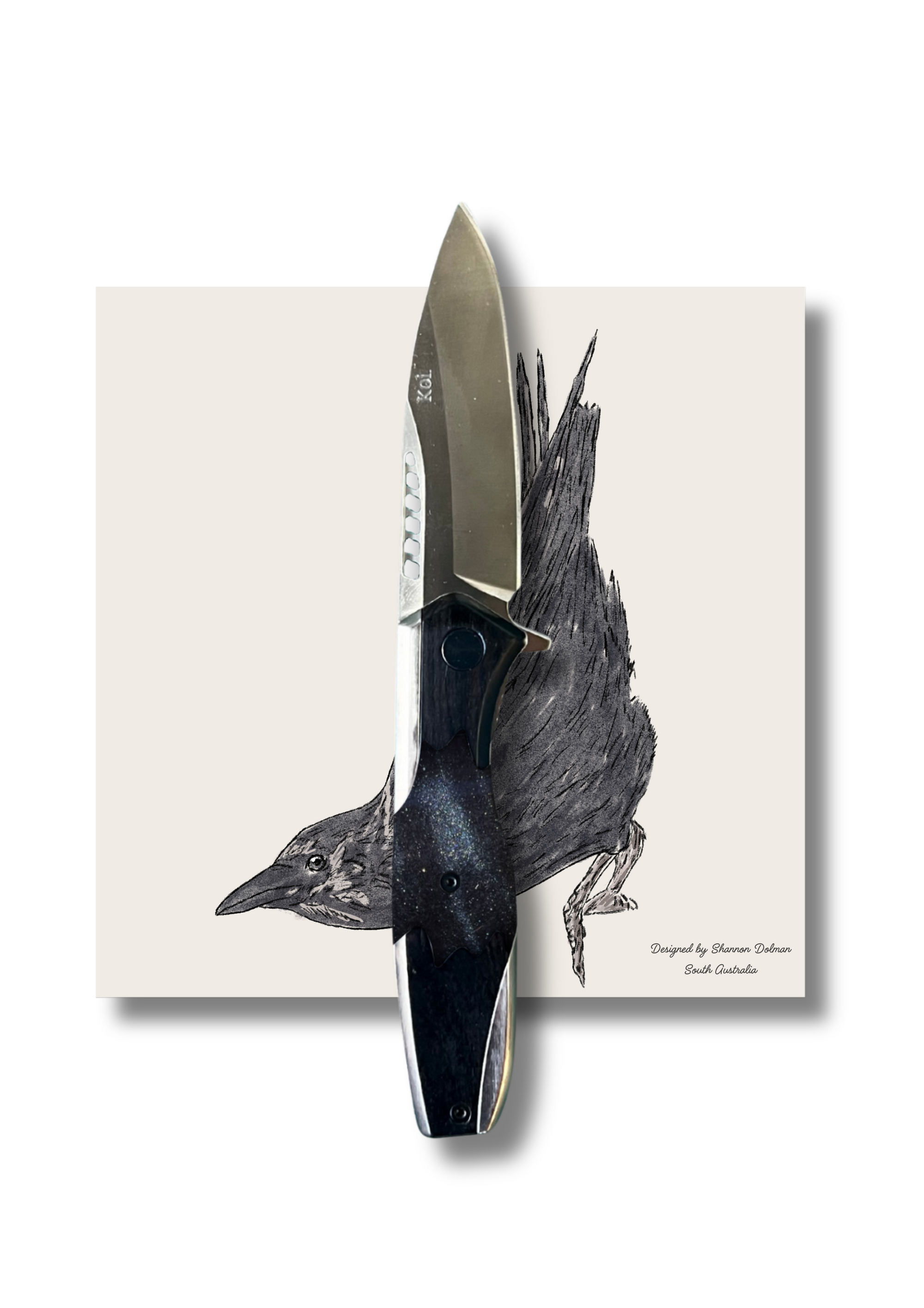 "Chris" | The Crow EDC Pocket Knife - Koi Knives
