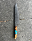 Chefs Knife | Damasus 67 | Teal (Blue) Handle - Koi Knives