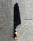 Chef's Knife | Damascus 67 | Red Handle