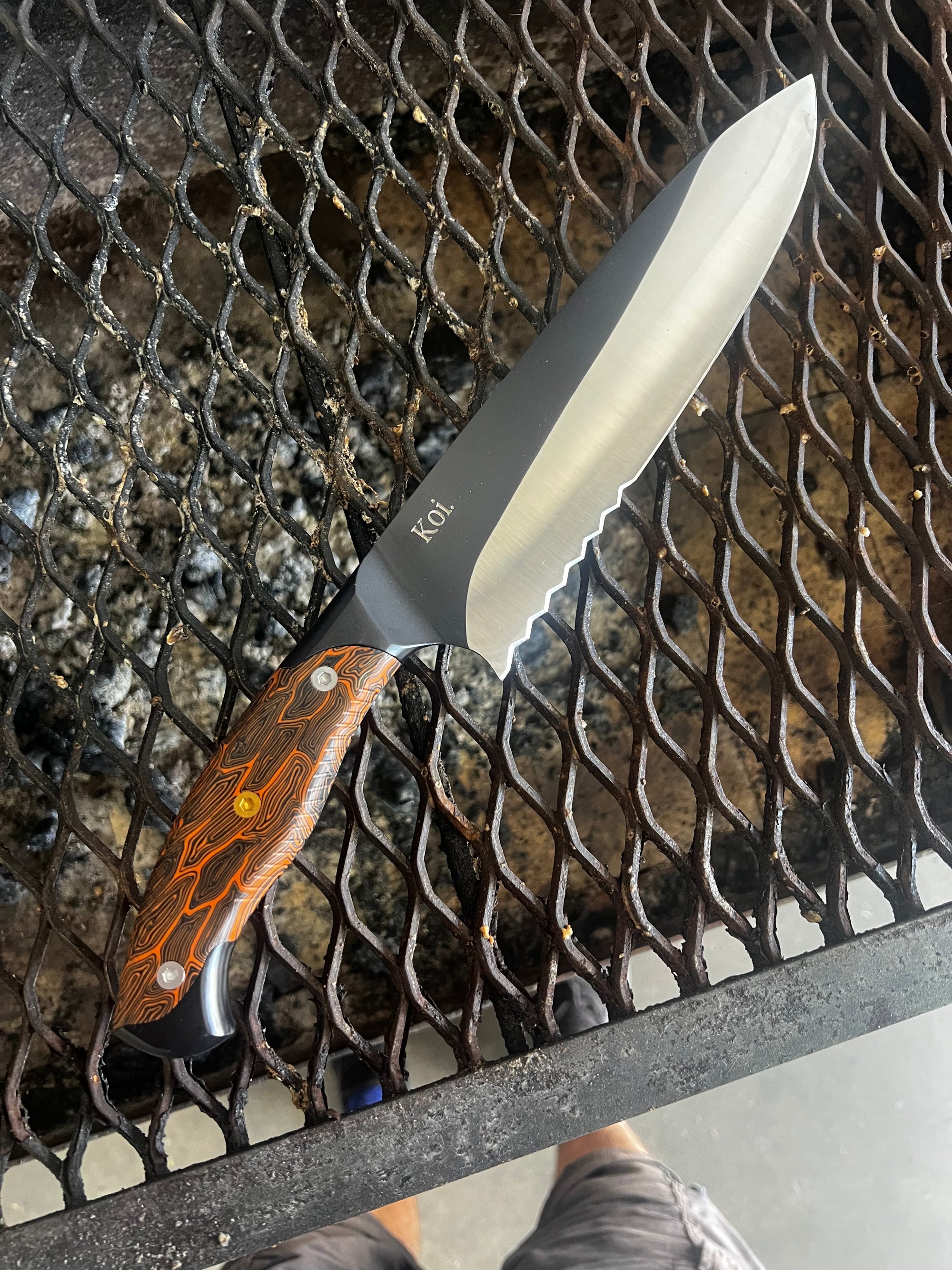 Orange BBQ Knife | Echidna Fork