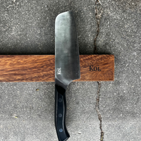 Patina Nakiri Knife | The "Platypus" Knife | G10 Handle - Koi Knives