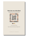 Back of the Australian Magpie art card with QR code