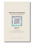 Back of the Laughing Kookaburra art card with QR code