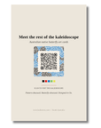 Back of the Orchard Swallowtail art card with QR code