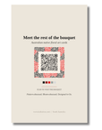 Back of the Sturt's Desert Pea art card with QR code