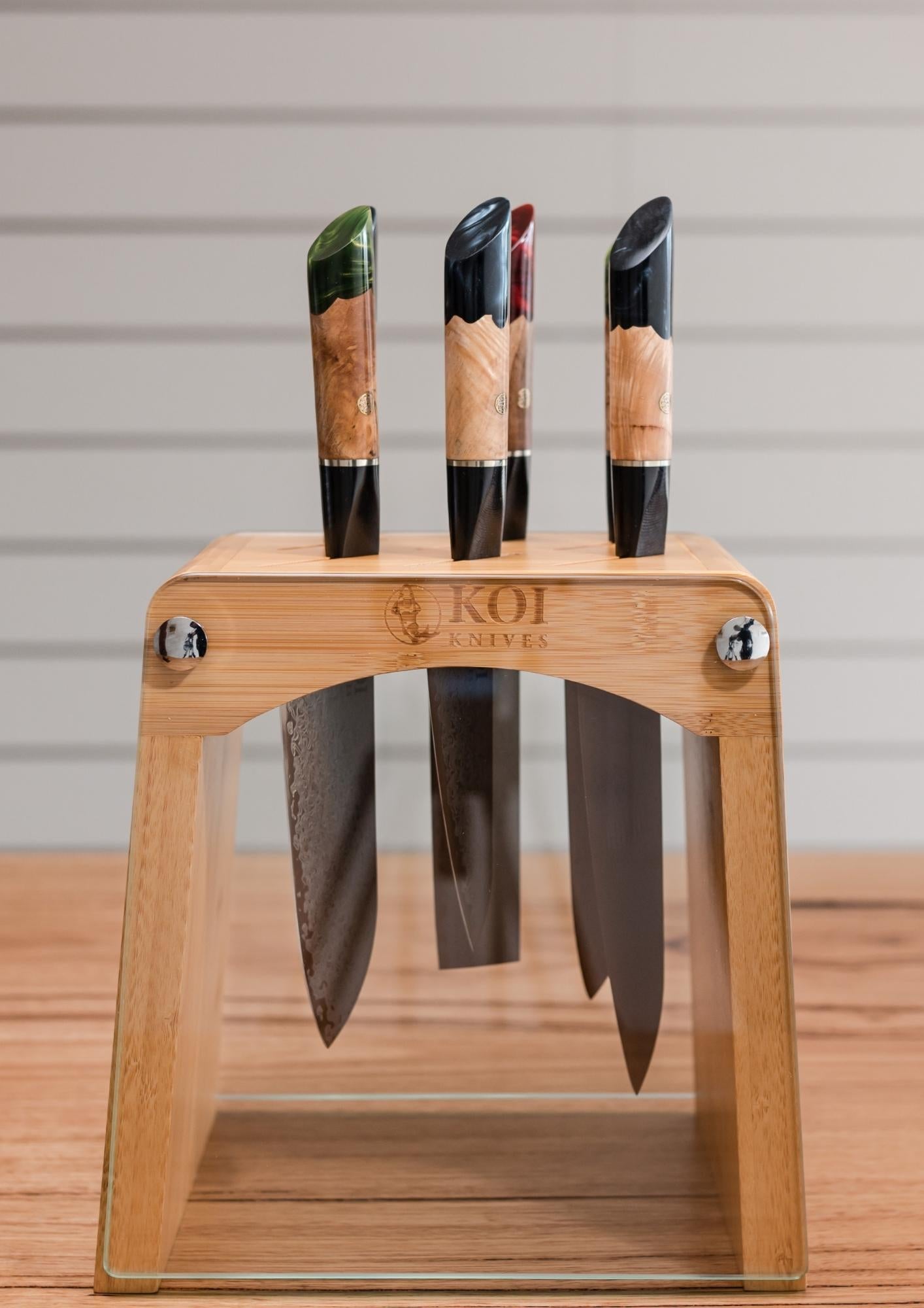 6 Knife Standing Bench Rack - Koi Knives