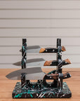 3 Knife "Antler" Knife Rack with Paint (sometimes we use our fingers) - Koi Knives