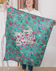Canvas Aprons Designed by Local Artist - Mandarin Orange/Foliage Green