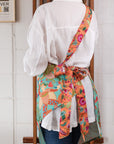 Canvas Aprons Designed by Local Artist - Foliage Green/Mandarin Orange - Koi Knives