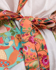 Canvas Aprons Designed by Local Artist - Foliage Green/Mandarin Orange - Koi Knives