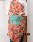 Canvas Aprons Designed by Local Artist - Mandarin Orange/Foliage Green - Koi Knives