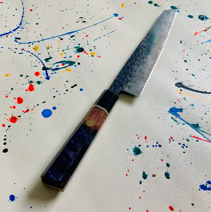 Once off Purple Serrated Knife