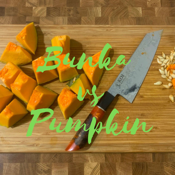 Pumpkin - How to slice a pumpkin with a Bunka knife!