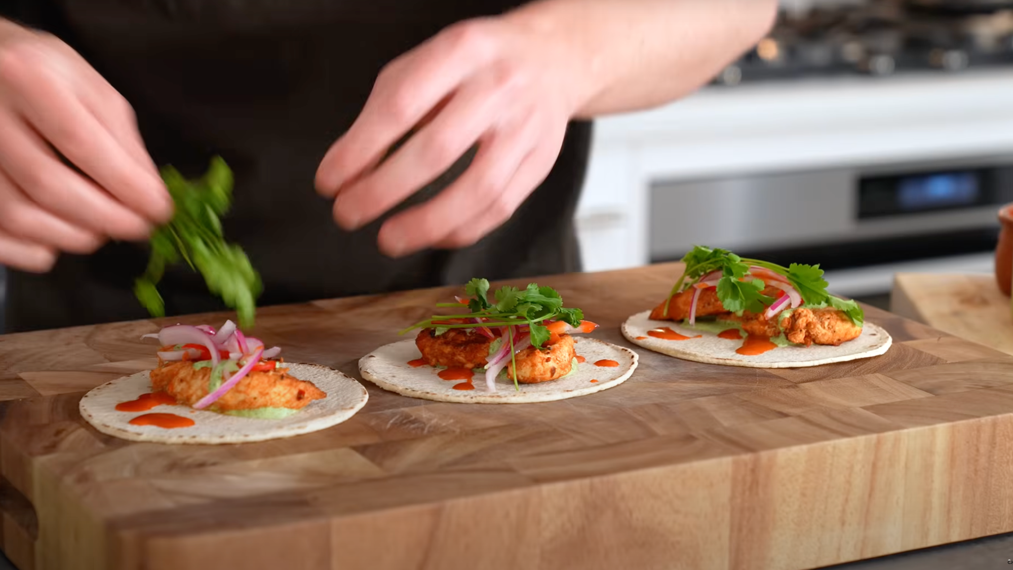 Coriander Lime Chicken Tacos