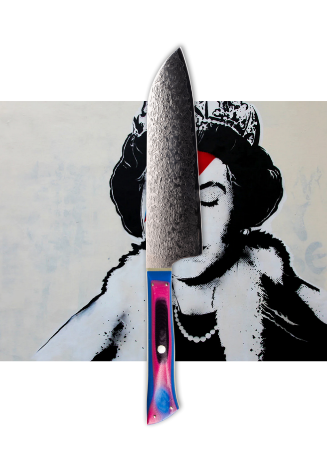The Urban Santoku - Koi Knives - Rainbow Side 1