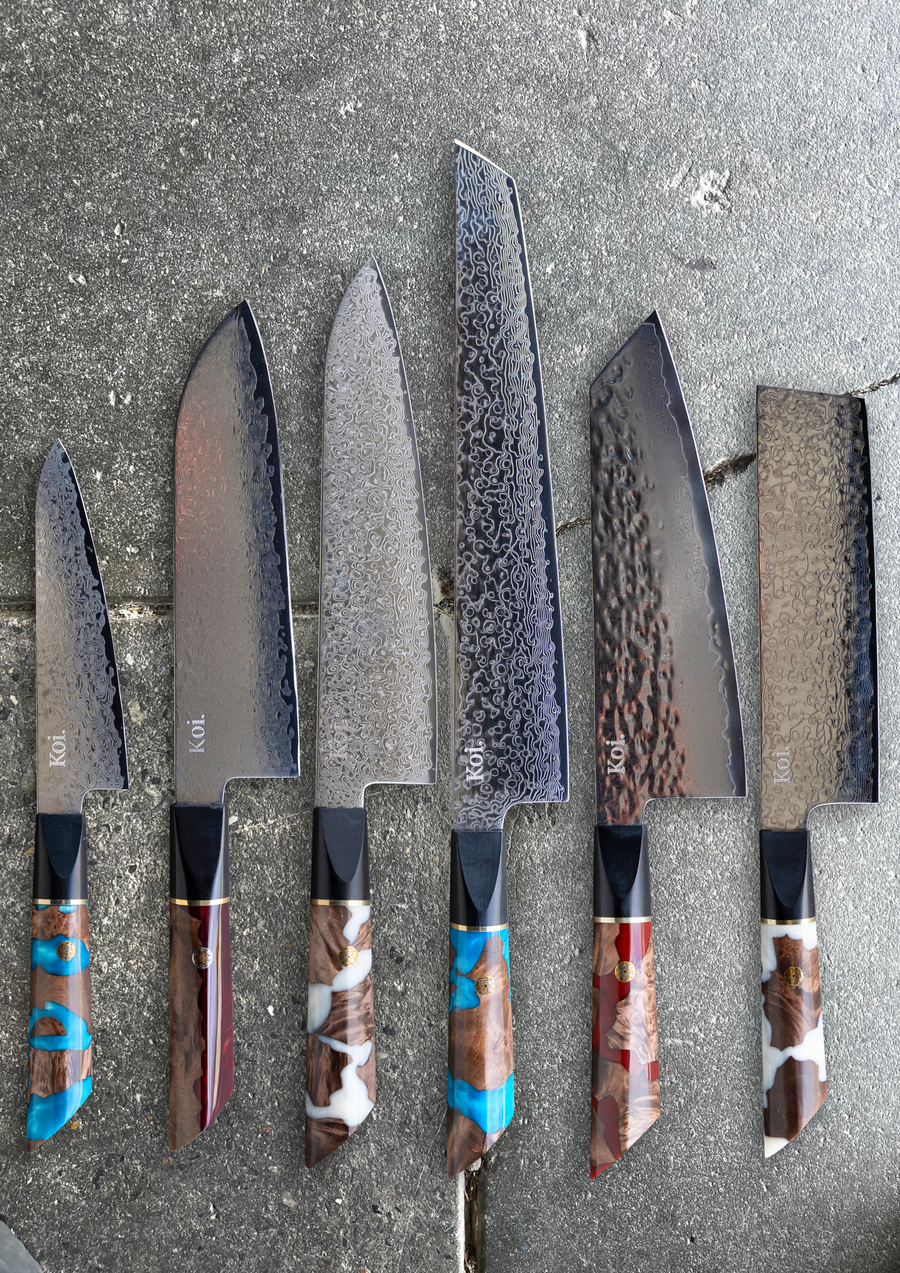 Full Damascus Collection - (6 Knives) - Koi Knives