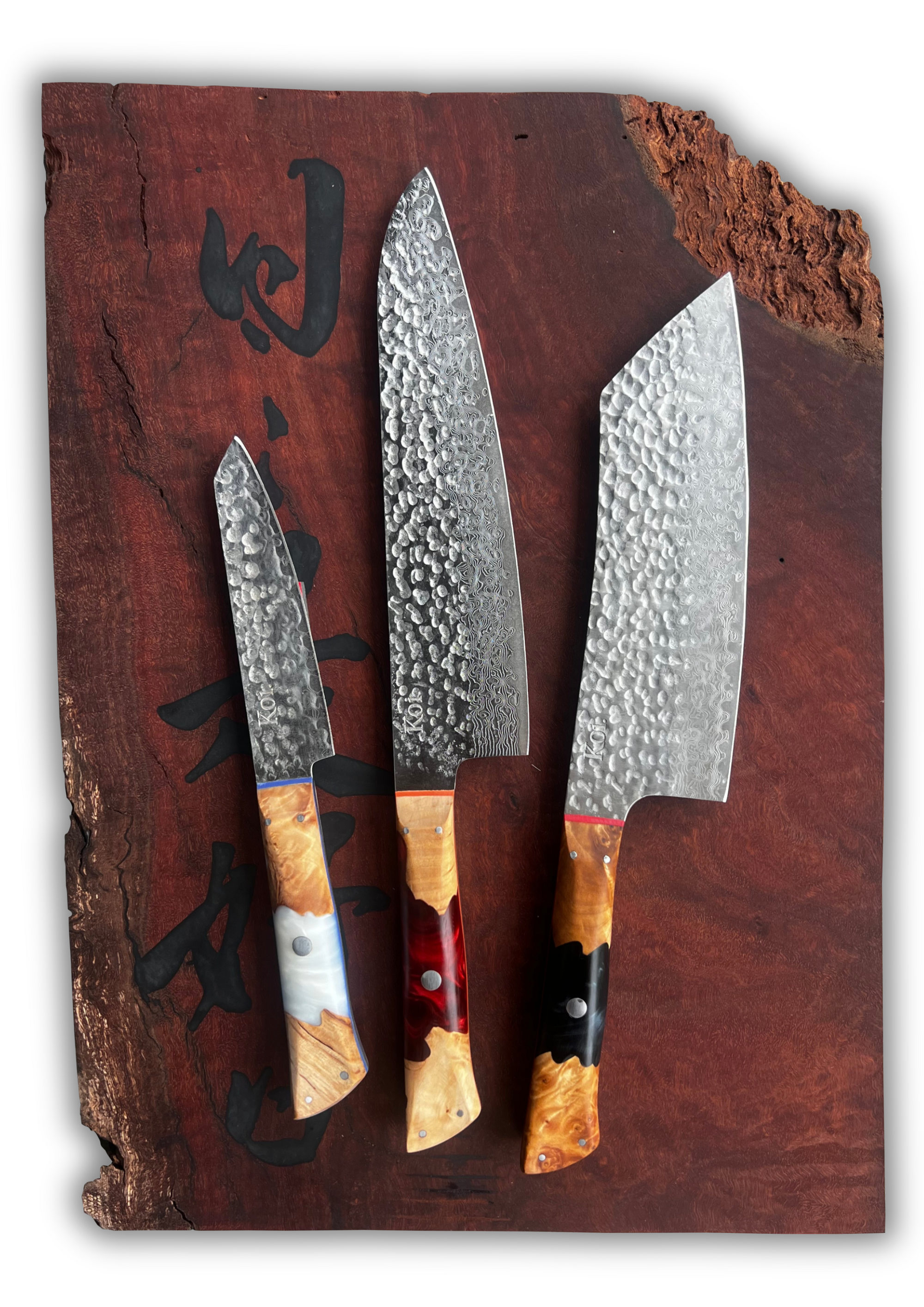 3 Piece Hammered Starter Kit - Koi Knives