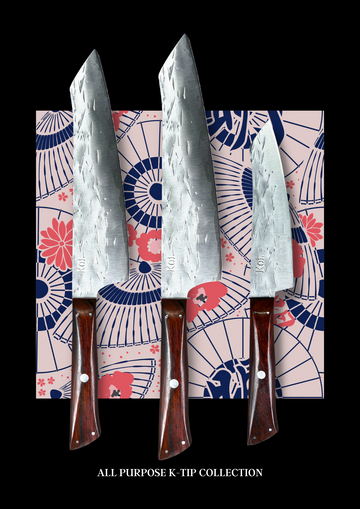 Bamboo & Ebony - 3 Piece All Purpose - Koi Knives