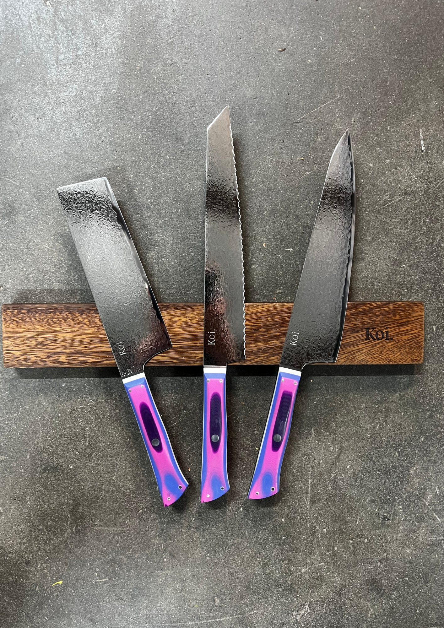 3 Knife Starter Set | &quot;Specialist&quot; | Rainbow Collection - Koi Knives