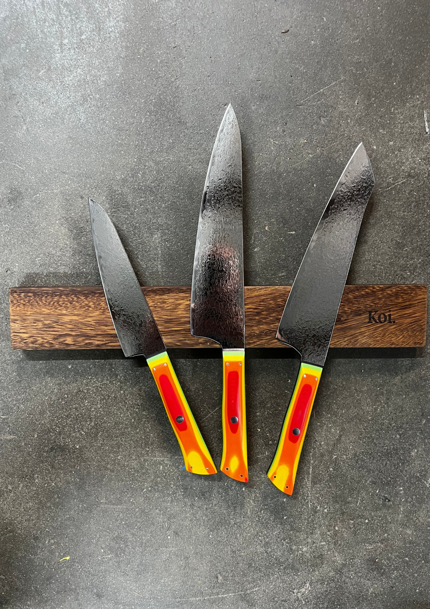 3 Knife Starter Set | &quot;All-Purpose&quot; | Rainbow Collection - Koi Knives