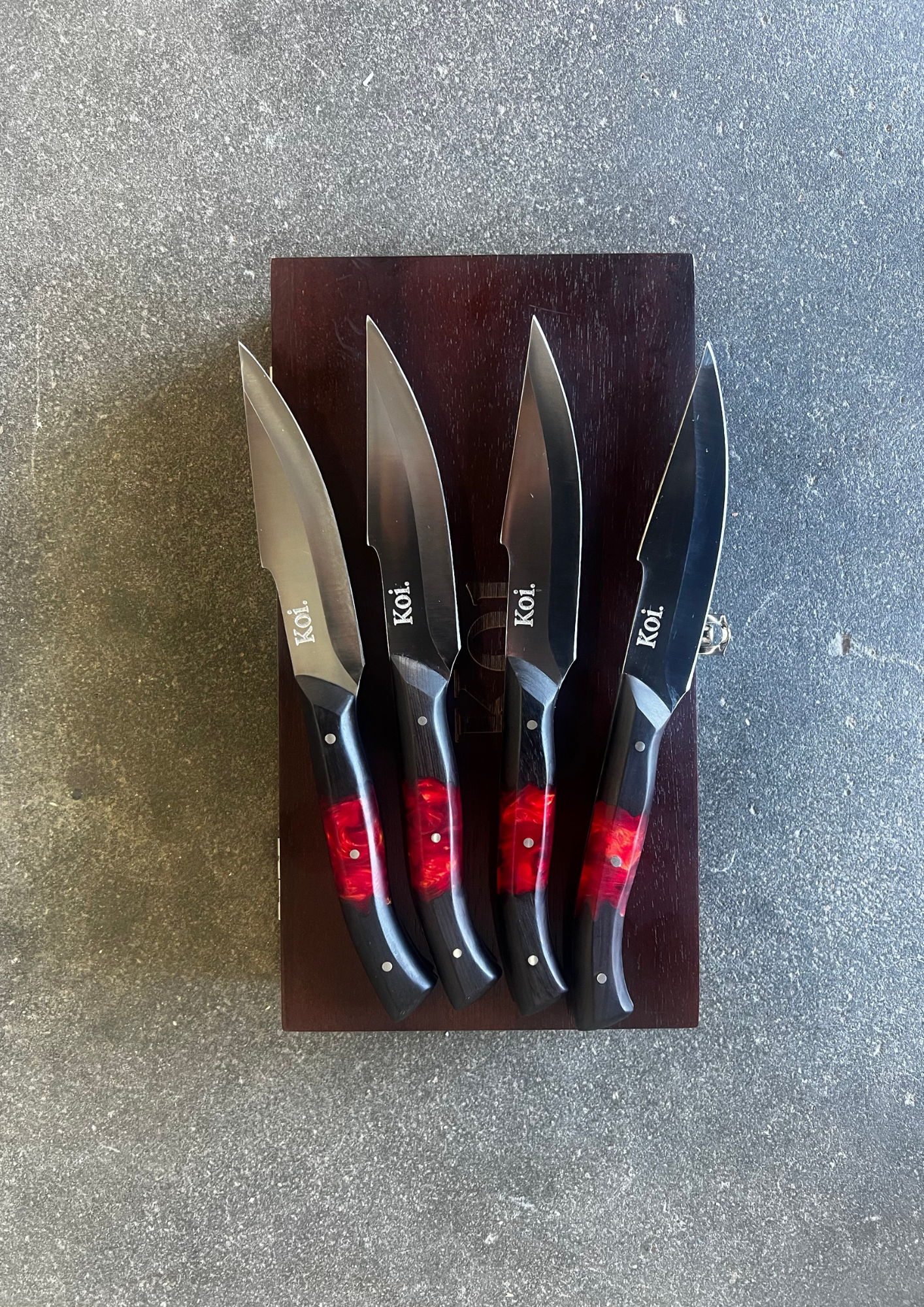 Steak Knife Set &amp; Box - Koi Knives