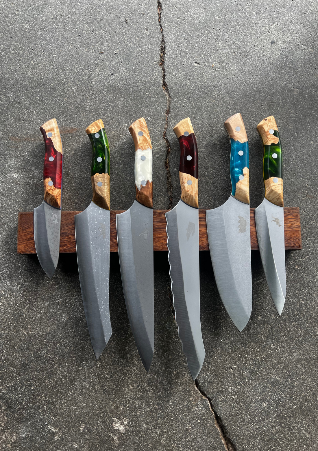 Complete 6 Knife Collecton | "Big Red" Kit - Koi Knives