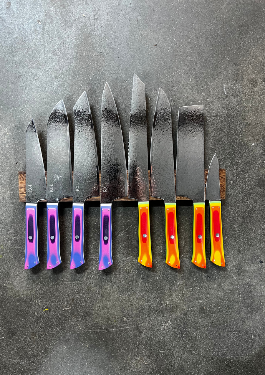 8 Knife Starter Set | "Allrounders" | Rainbow Collection - Koi Knives