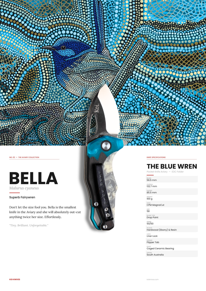 "Bella" | The Blue Wren EDC Pocket Knife
