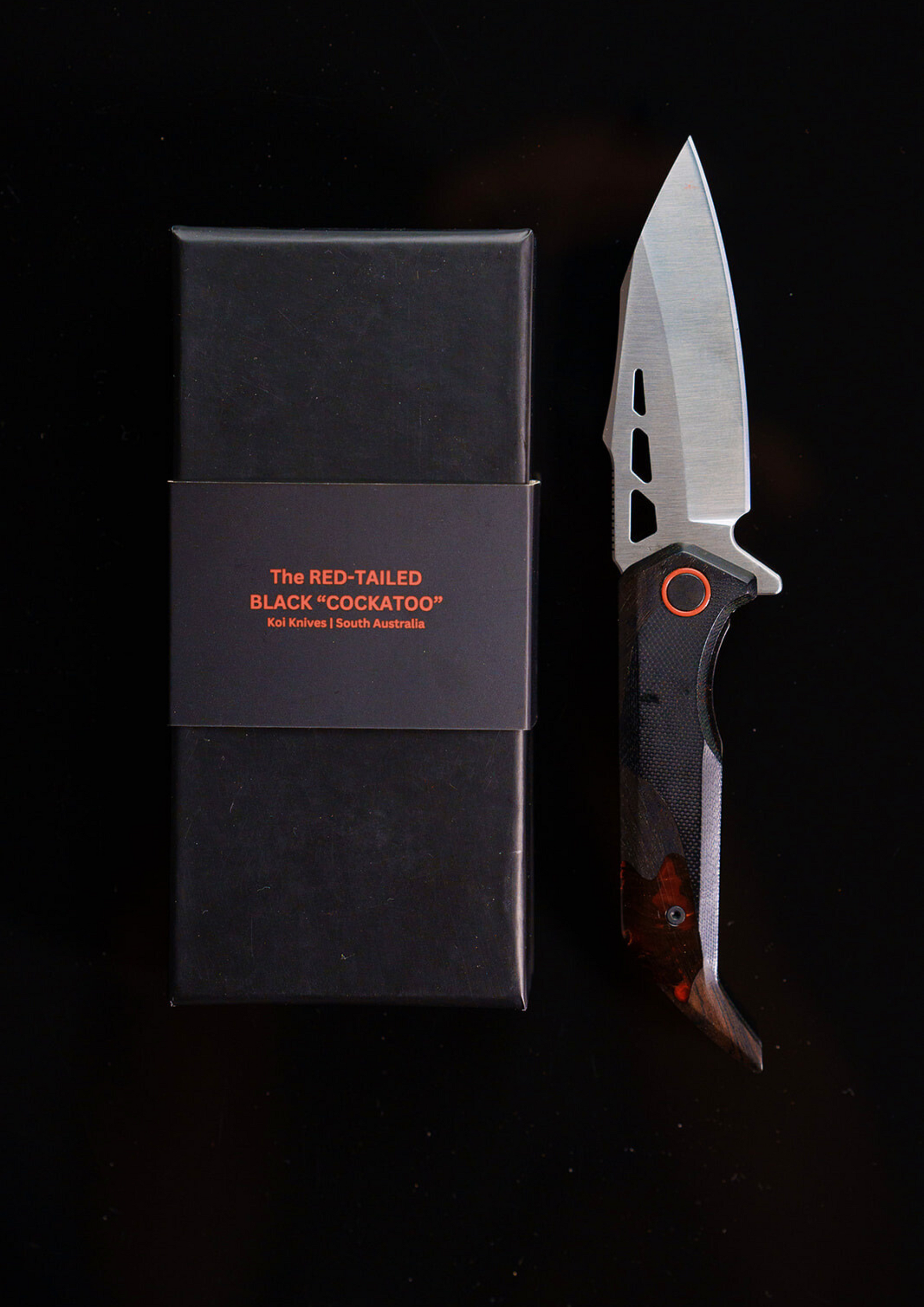 "Georgia" | The Glossy Black Cockatoo EDC Pocket Knife - Koi Knives