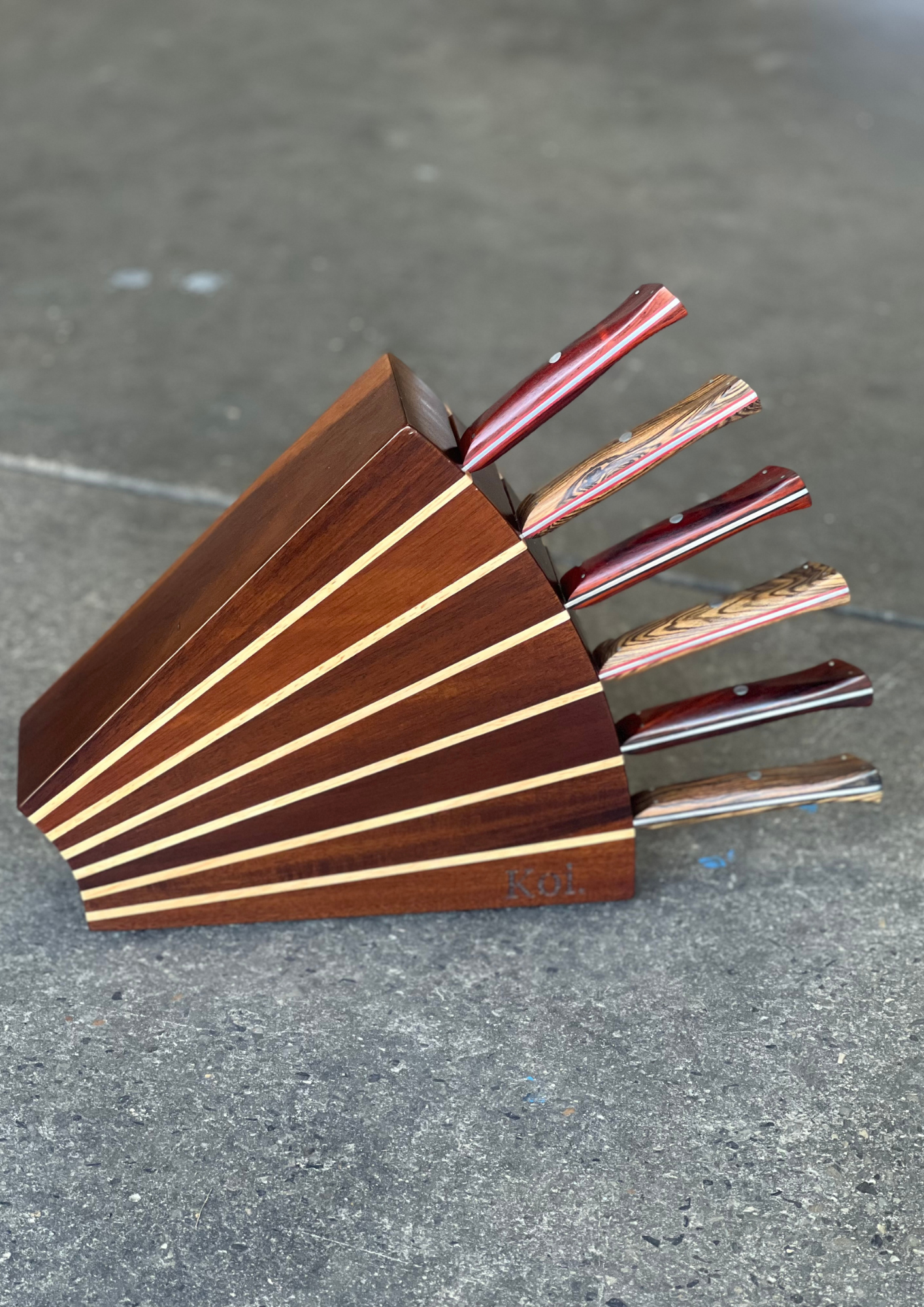 Fan Rack | &quot;Dark Naked&quot; Knife Rack - Koi Knives