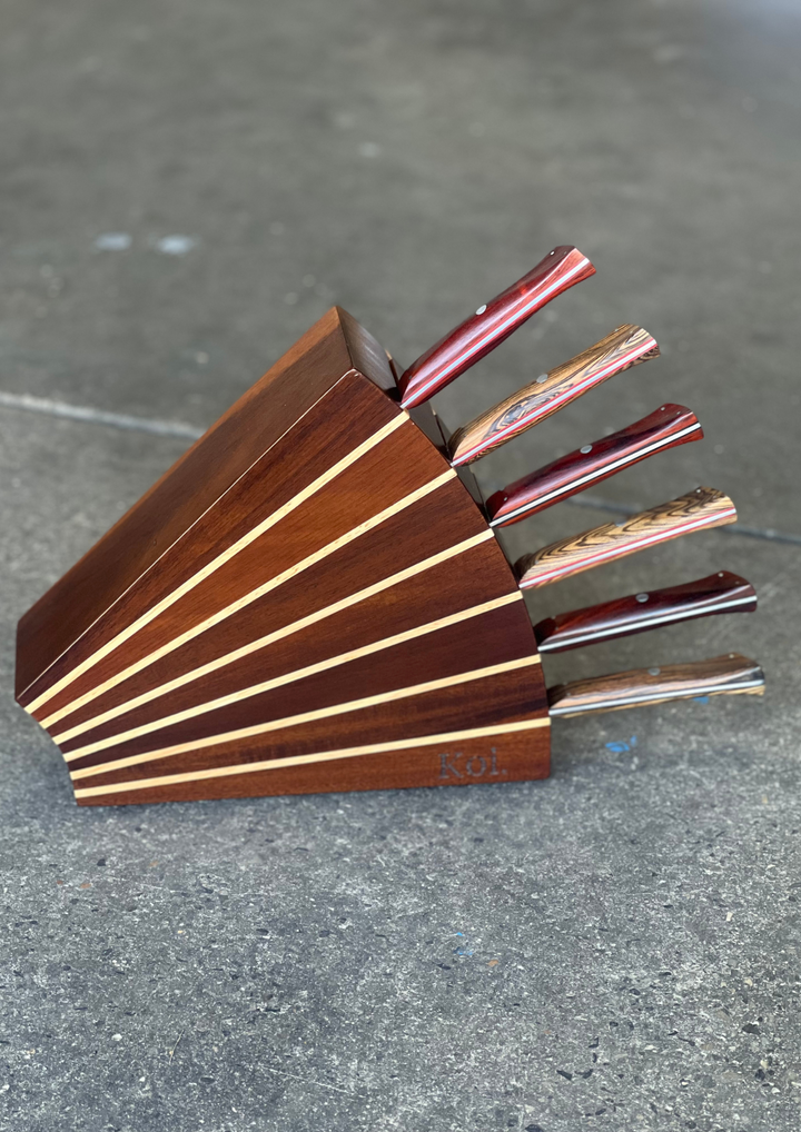 Fan Rack | "Dark Naked" Knife Rack - Koi Knives