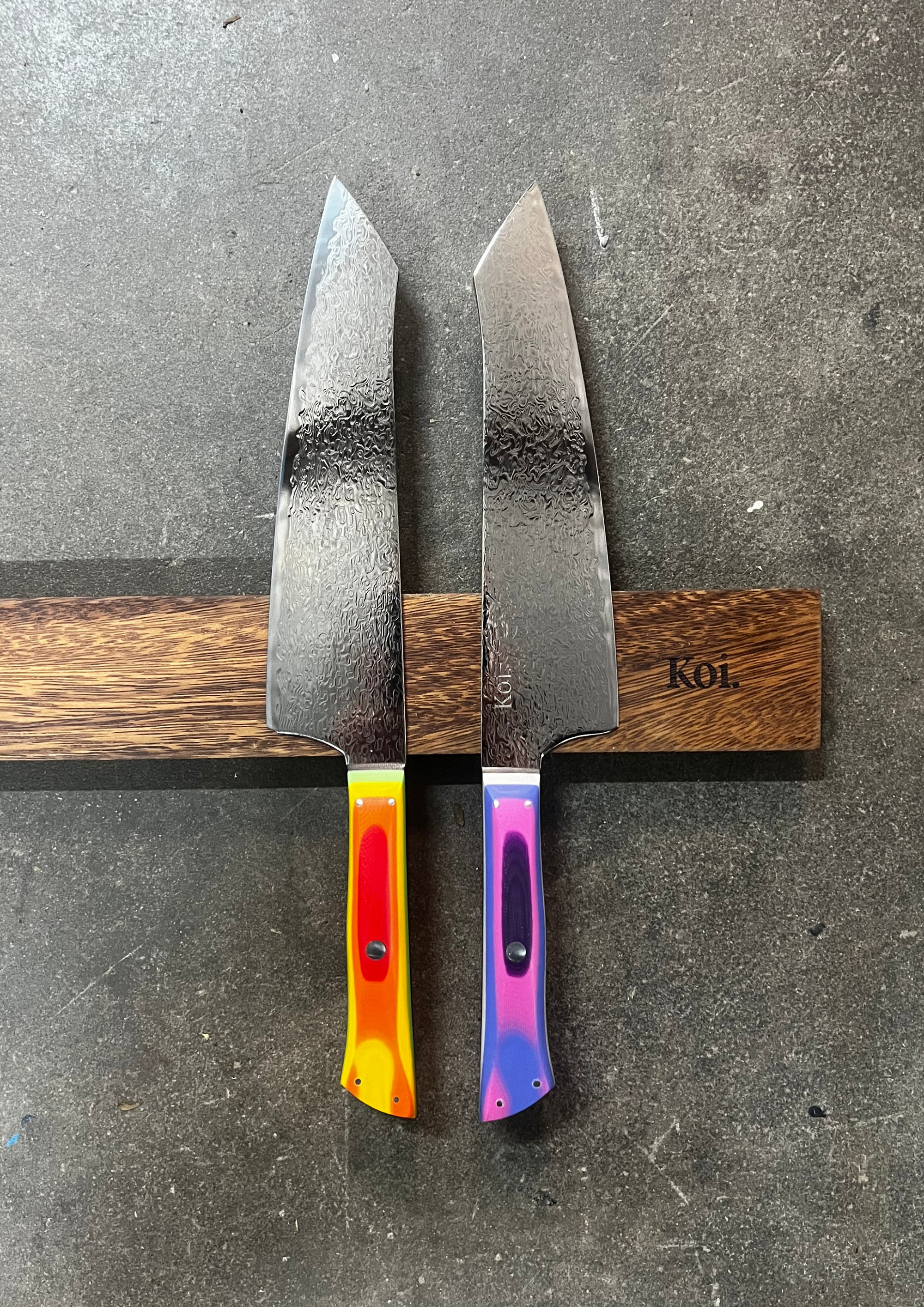 8 Knife Starter Set | &quot;Allrounders&quot; | Rainbow Collection - Koi Knives