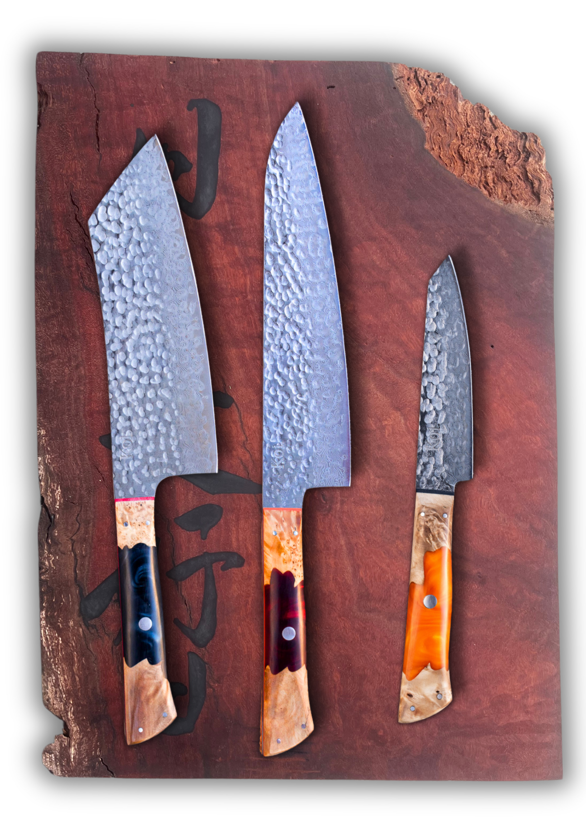 3 Piece Hammered Starter Kit - Koi Knives