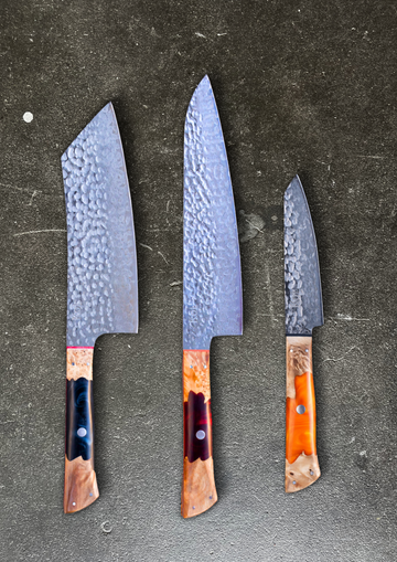 3 Piece Hammered Starter Kit - Koi Knives