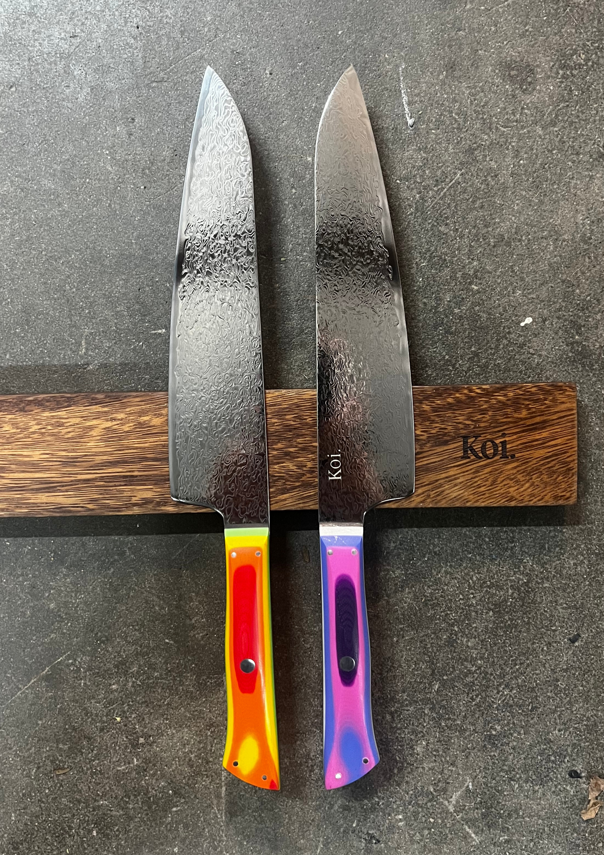 Gyuto Chef&#39;s Knife | &quot;Cow Sword&quot; | Rainbow Collection - Koi Knives