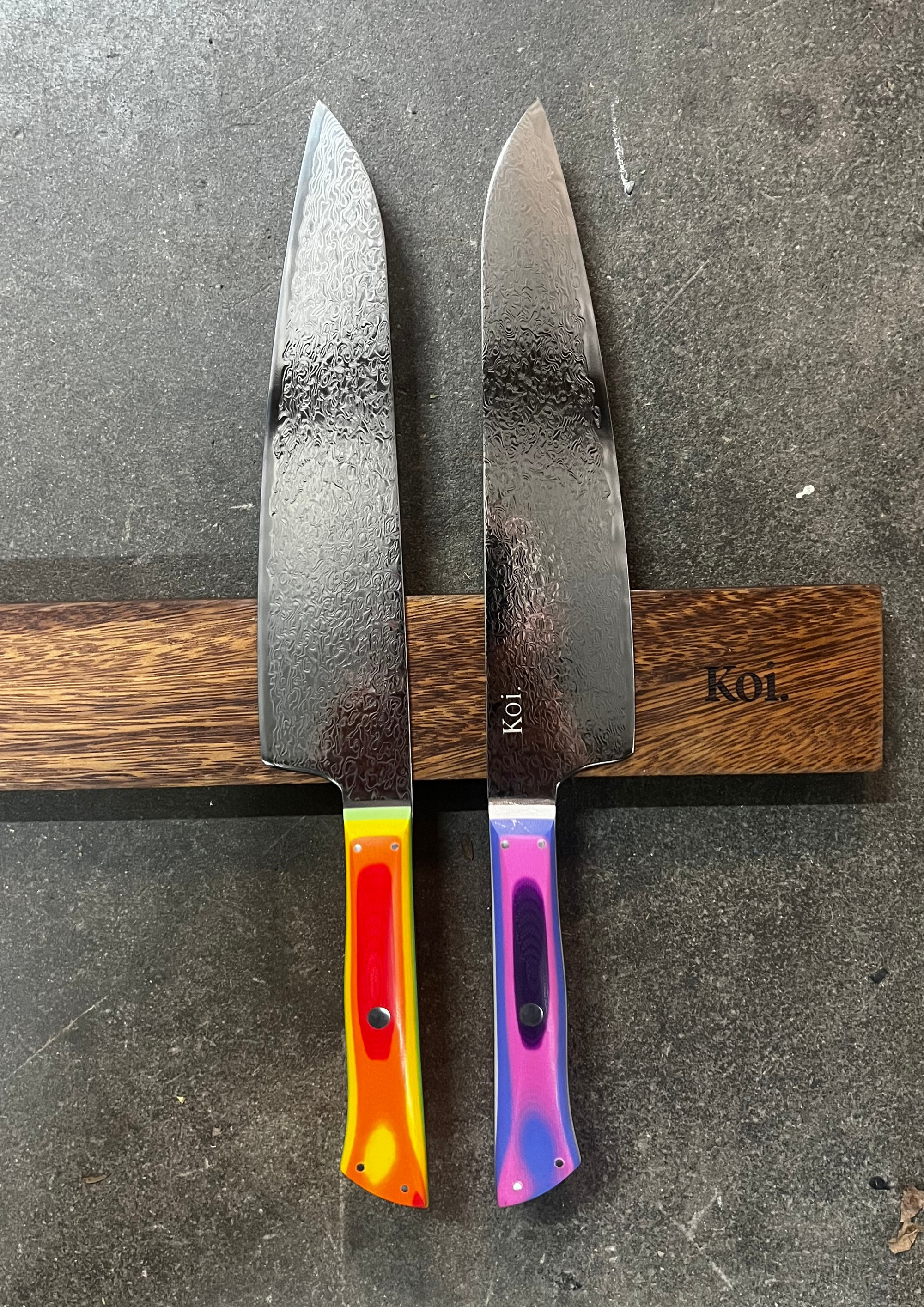 8 Knife Starter Set | &quot;Allrounders&quot; | Rainbow Collection - Koi Knives