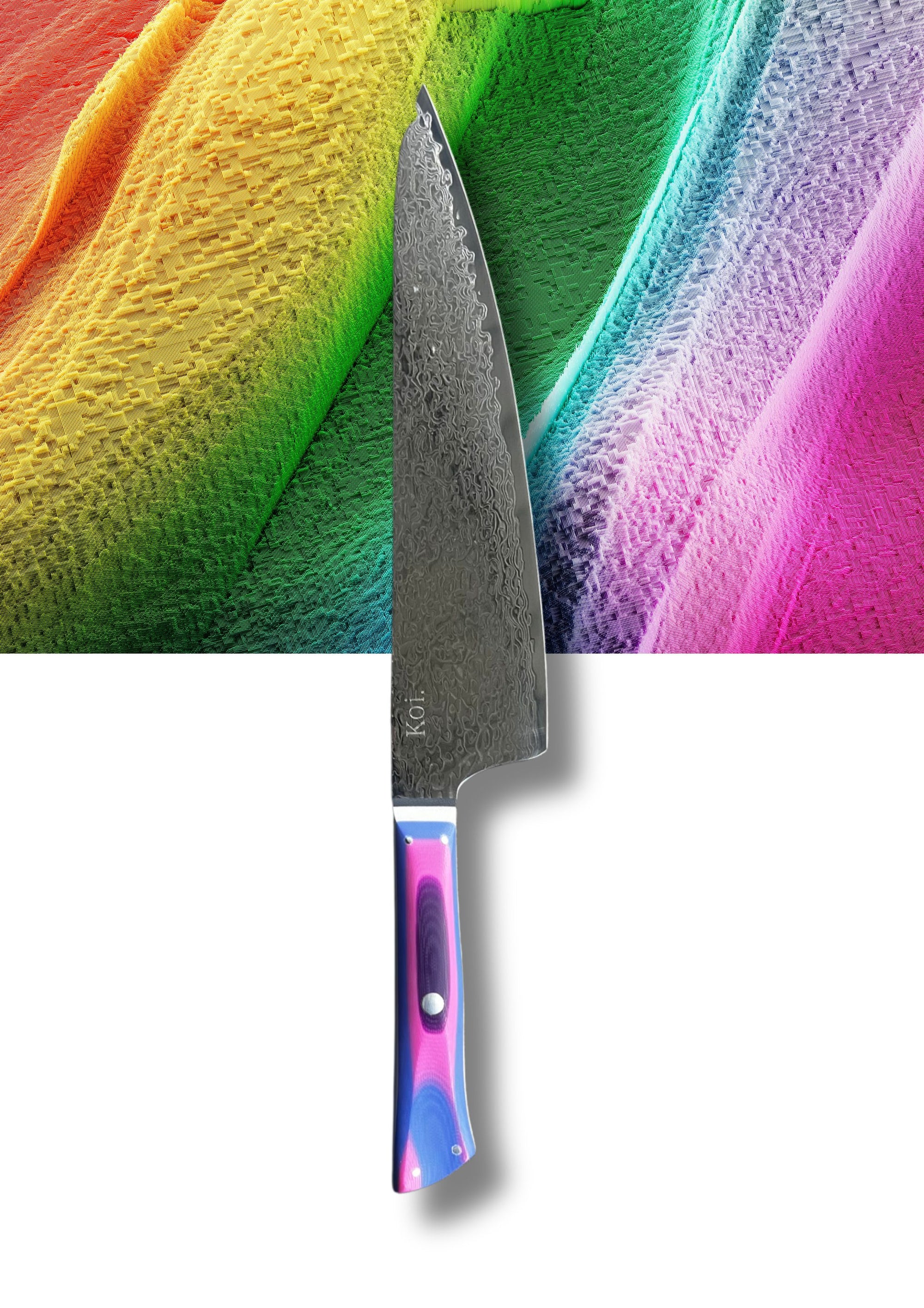 Large Chef's Knife | "Western Profile" | Rainbow Collection