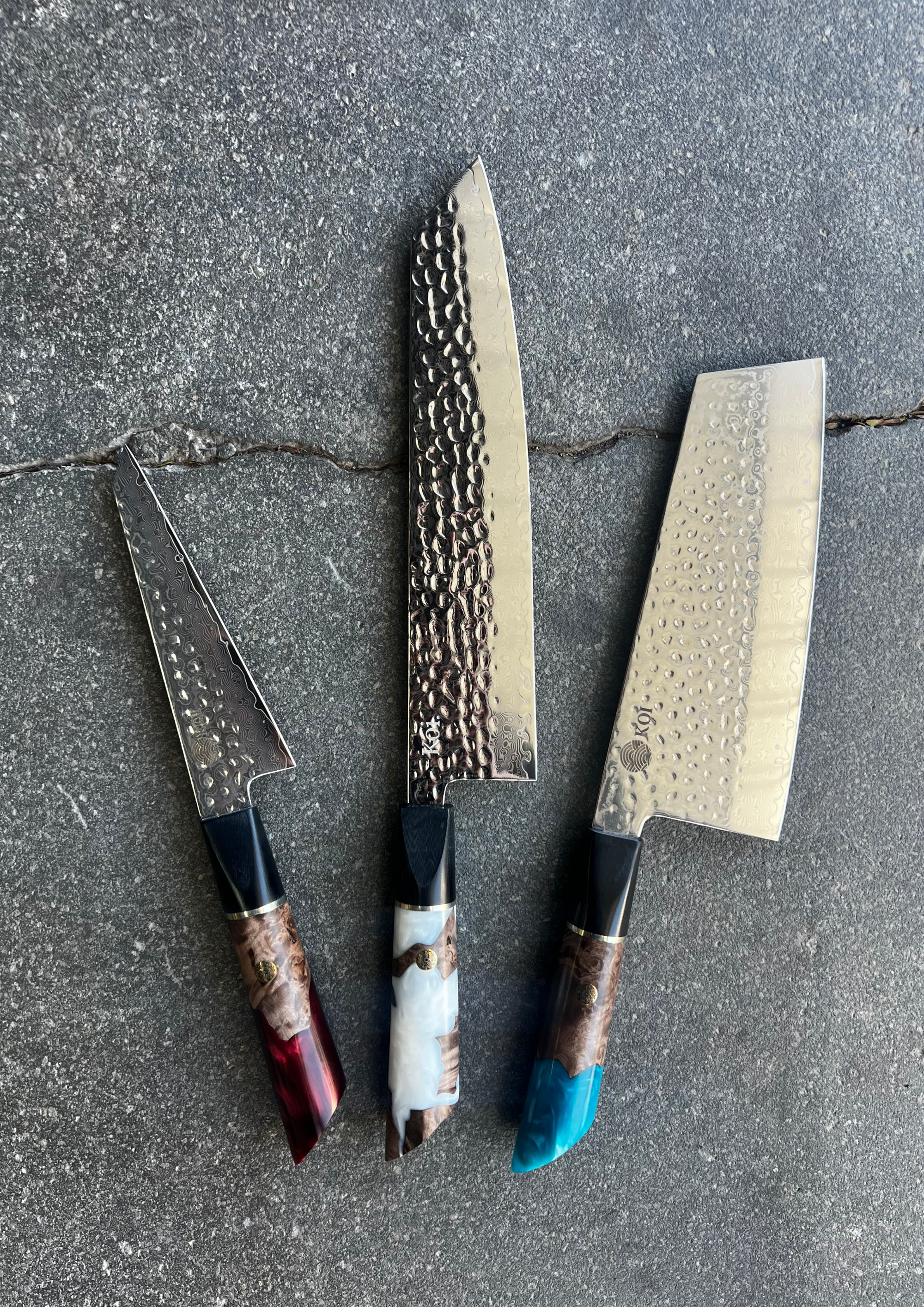 Japanese BBQ 3 Set - Boning, Chopping & Slicing - Koi Knives