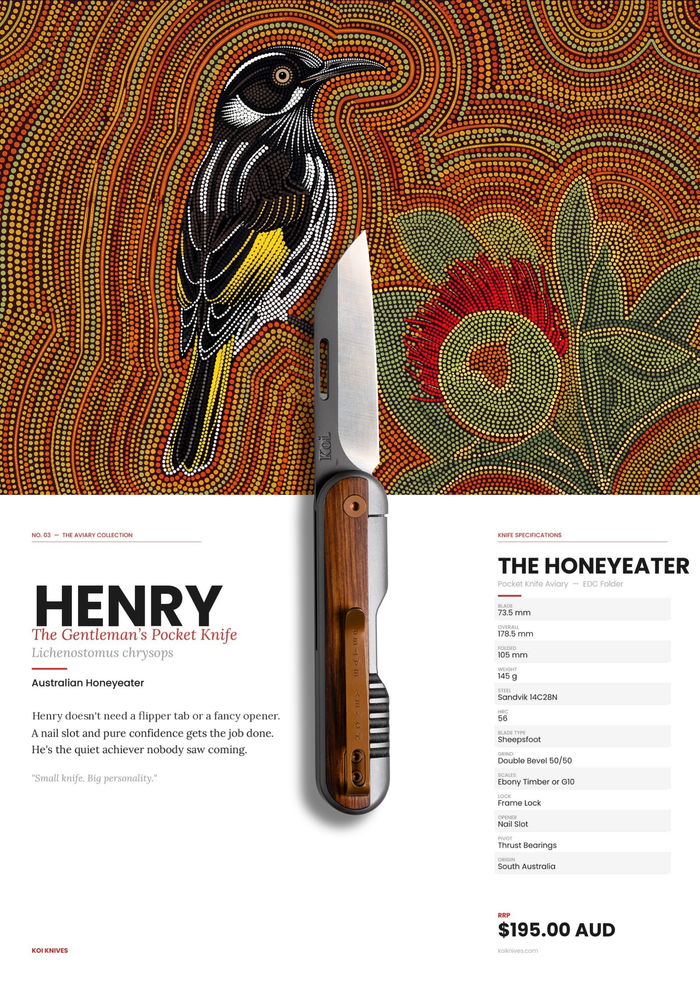 "Henry" | The Honey Eater Pocket Knife AKA "Gentlemen's Knife"
