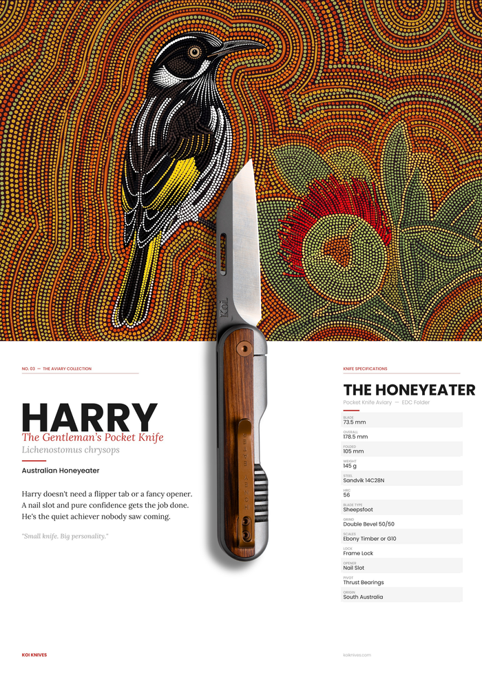 "Henry" | The Honey Eater Pocket Knife AKA "Gentlemen's Knife"