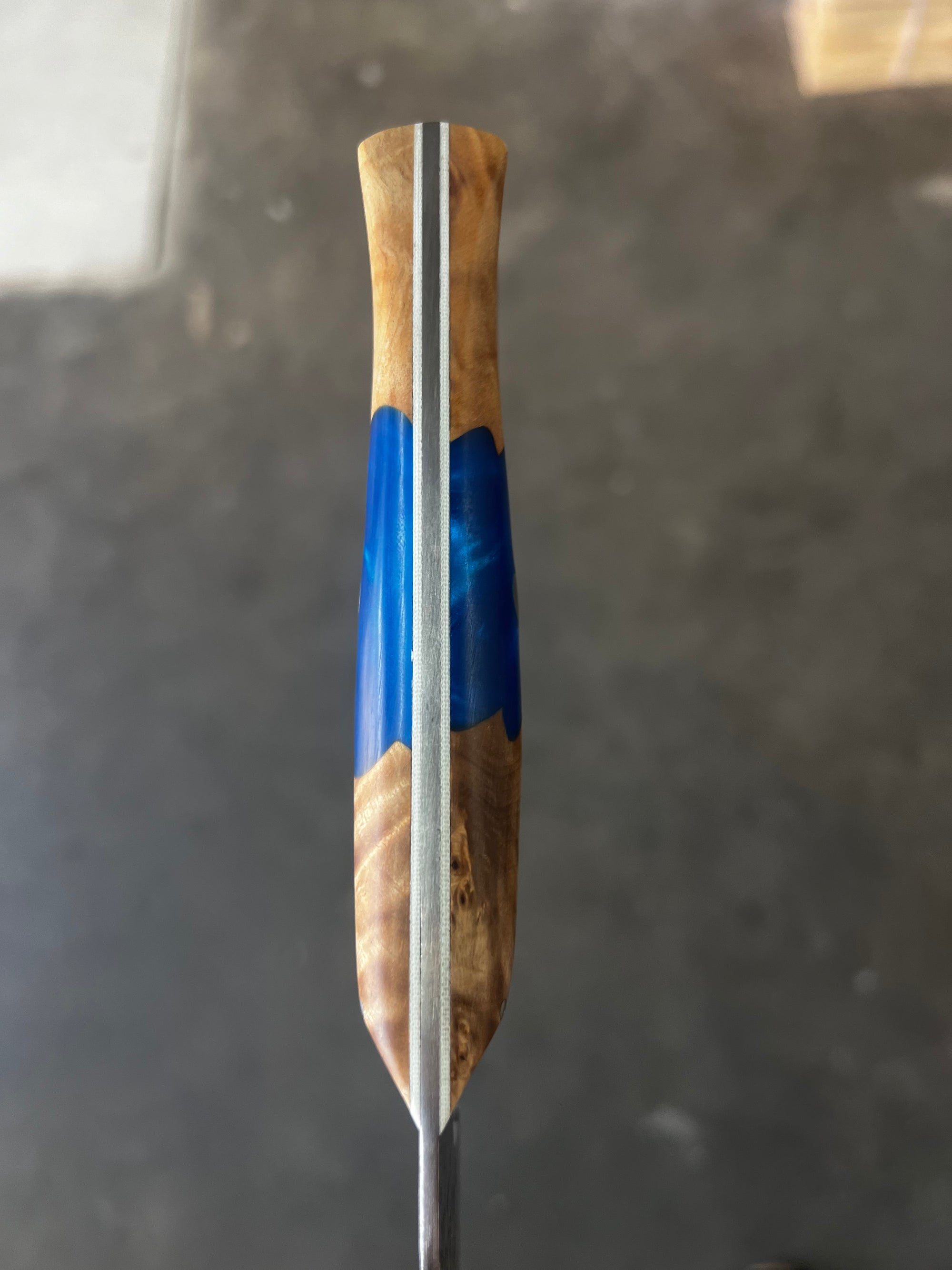 Chefs Knife | Hammered 67 | Blue Handle - Koi Knives