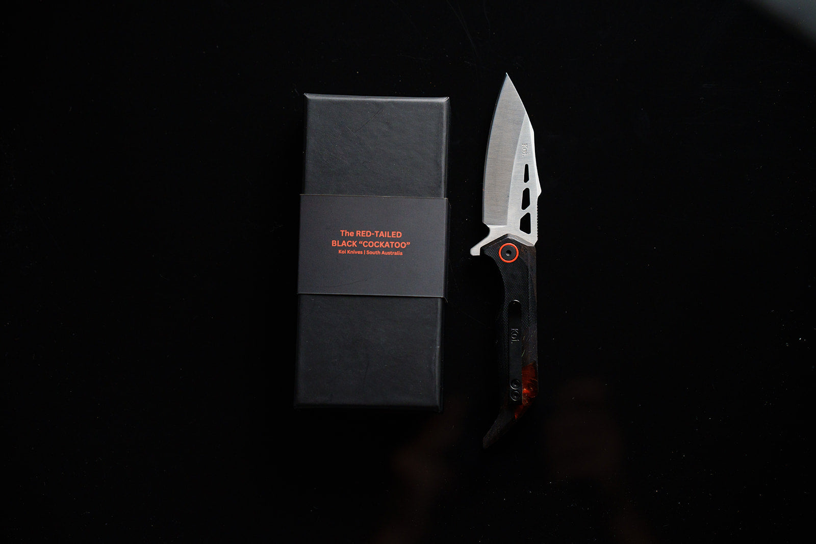 "Georgia" | The Glossy Black Cockatoo EDC Pocket Knife - Koi Knives