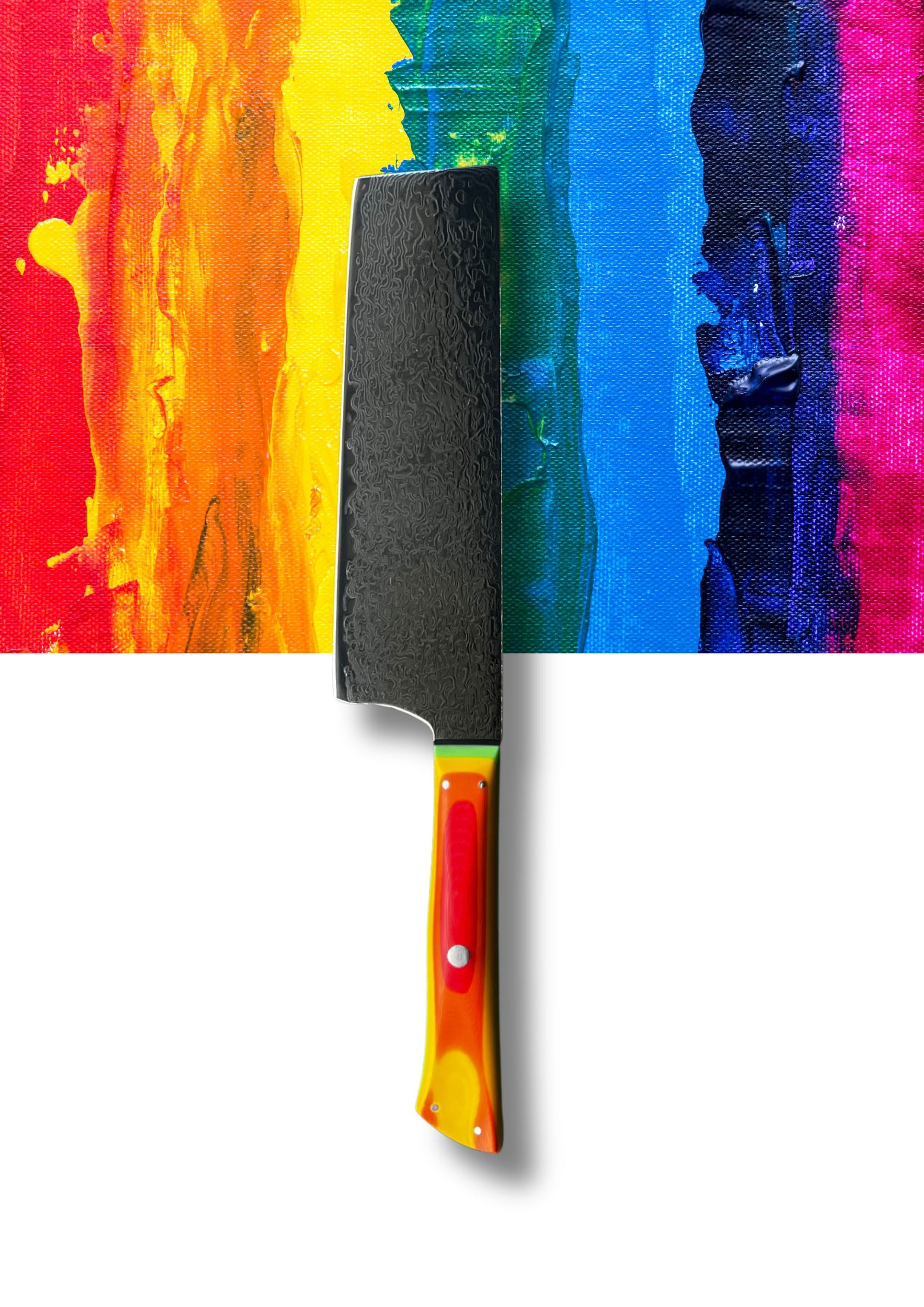 Nakiri Vegetable Knife | "Leaf Cutter" | Rainbow Collection