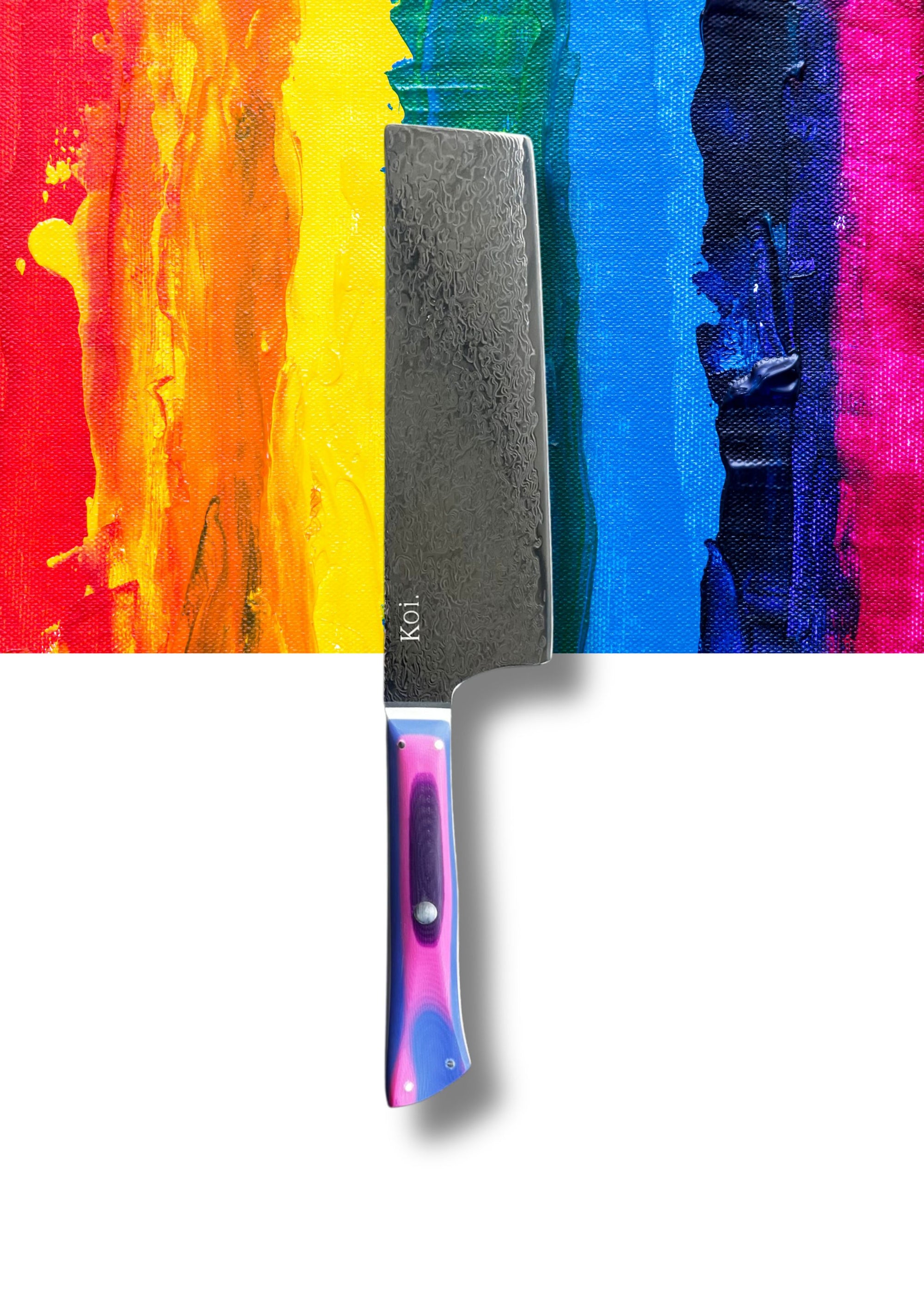 Nakiri Vegetable Knife | "Leaf Cutter" | Rainbow Collection