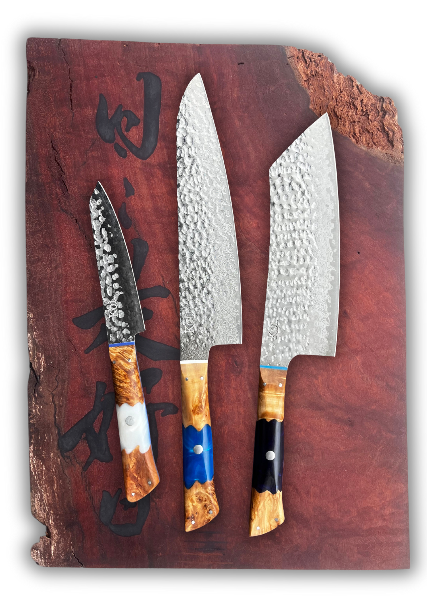 3 Piece Hammered Starter Kit - Koi Knives