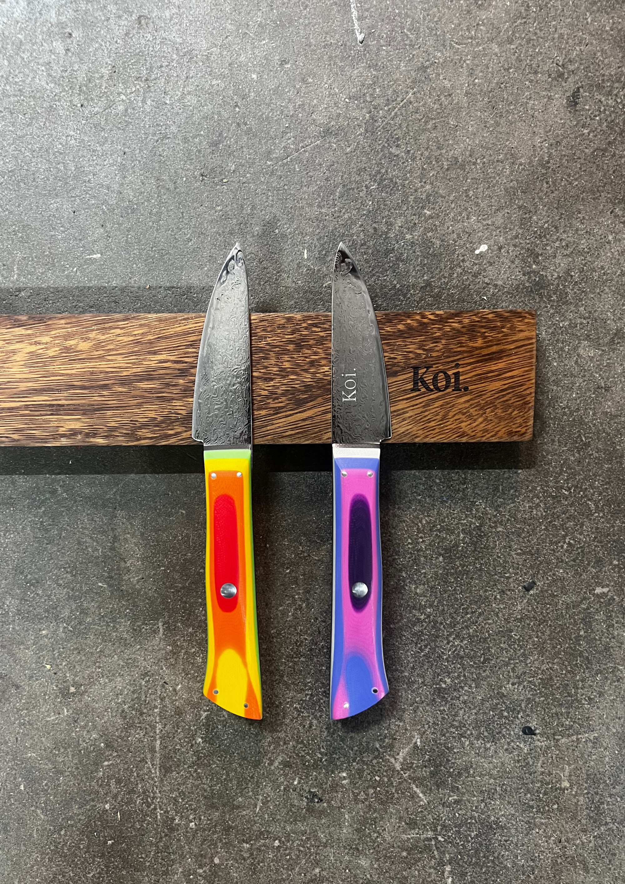 6 Knife Starter Set | &quot;Allrounders&quot; | Rainbow Collection - Koi Knives