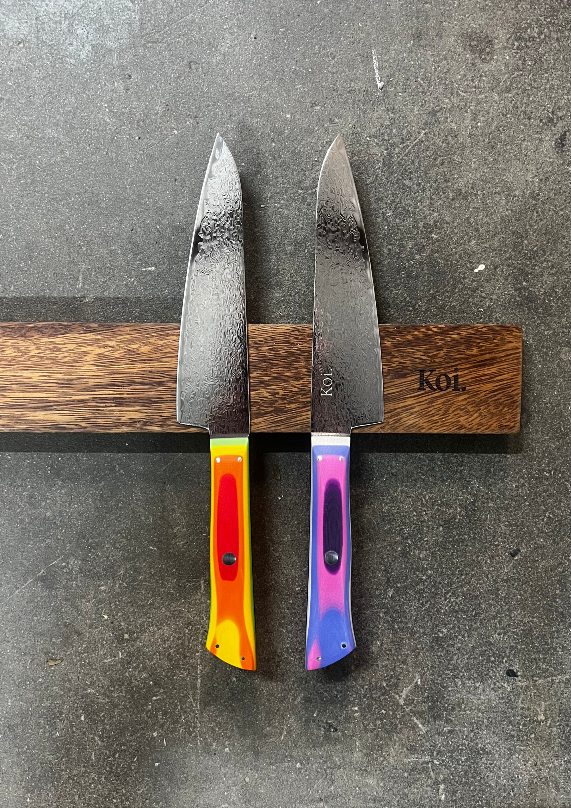 6 Knife Starter Set | &quot;Allrounders&quot; | Rainbow Collection - Koi Knives